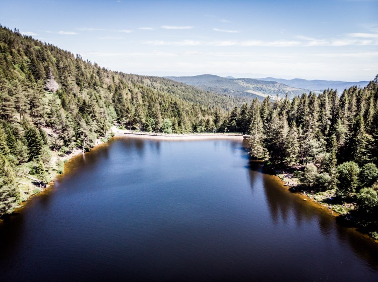 Le lac des Truites, ou lac du Forlet, vu du ciel / Crédit photo - Pierrick Aubert